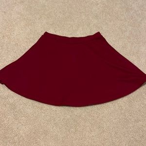 Burgundy skater skirt